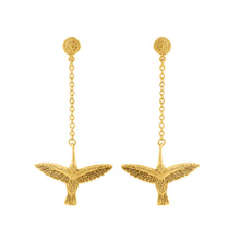 Load image into Gallery viewer, Earrings with Chain Hummingbird - Sophie Simone Designs
