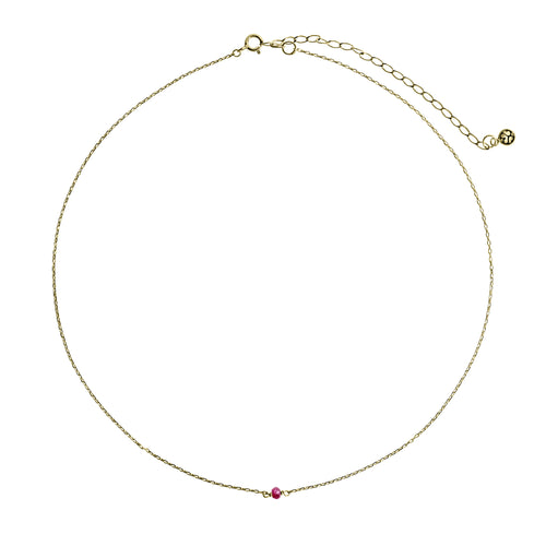 Choker Gold with Ruby - Sophie Simone Designs