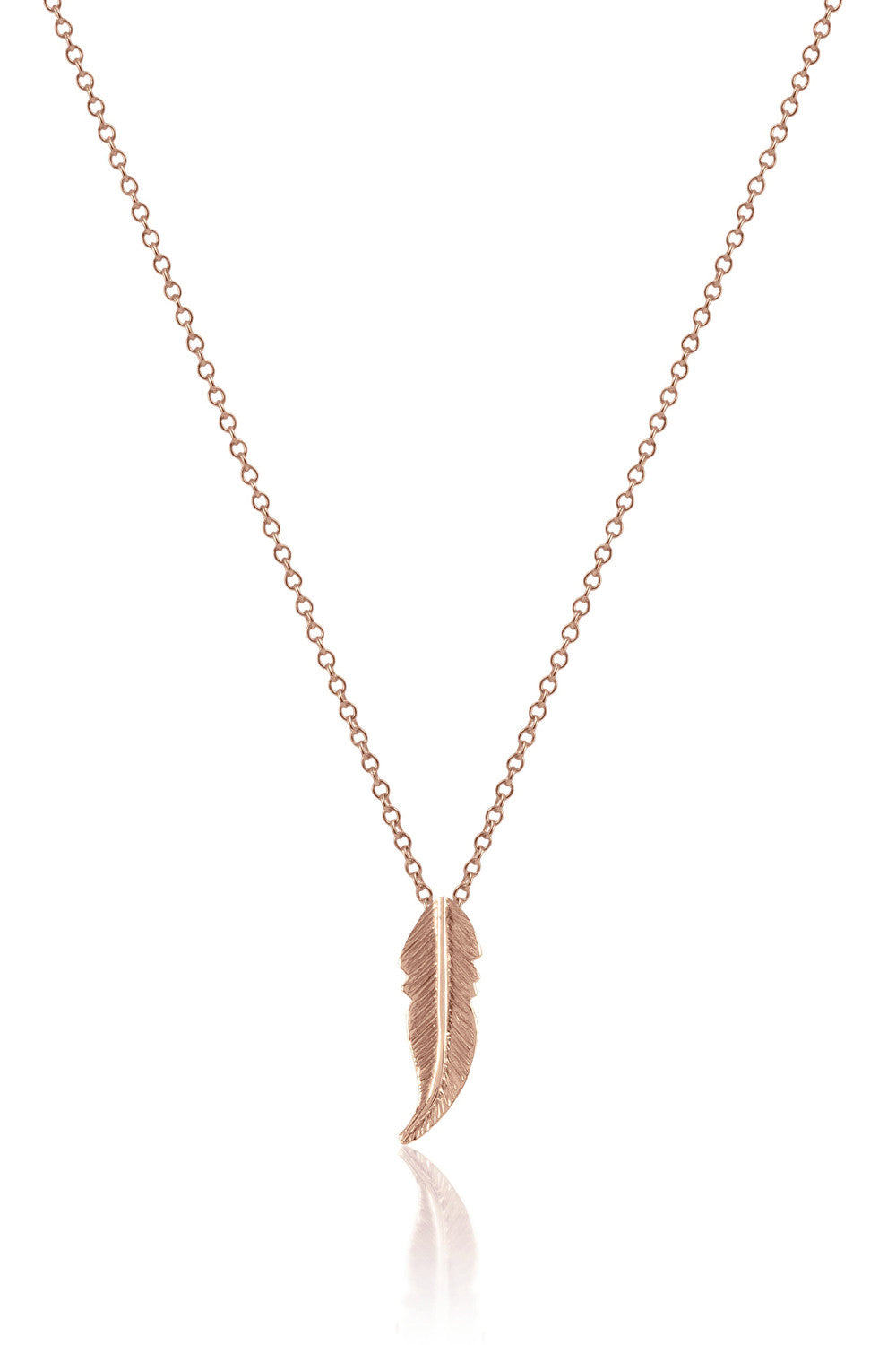 Necklace Feather 14K Pink Gold / Sophie Simone Designs