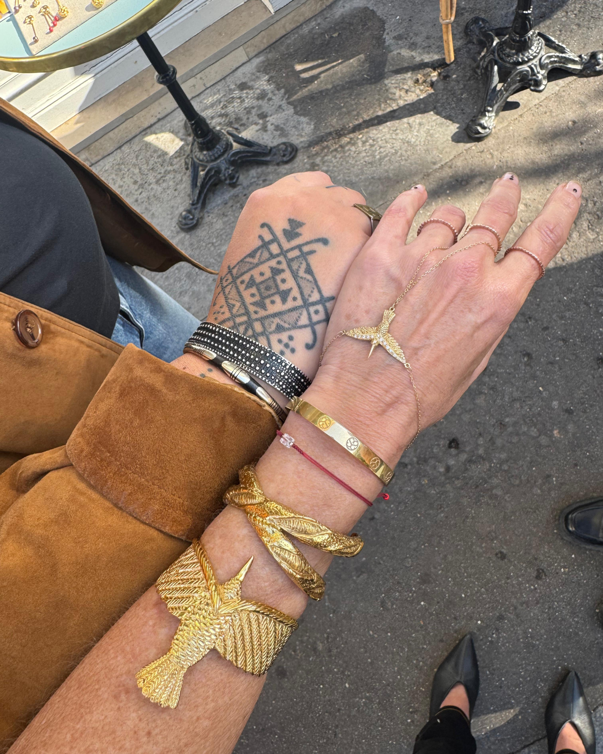 Cuff Hummingbird For Her in 14K gold - Sophie Simone Designs