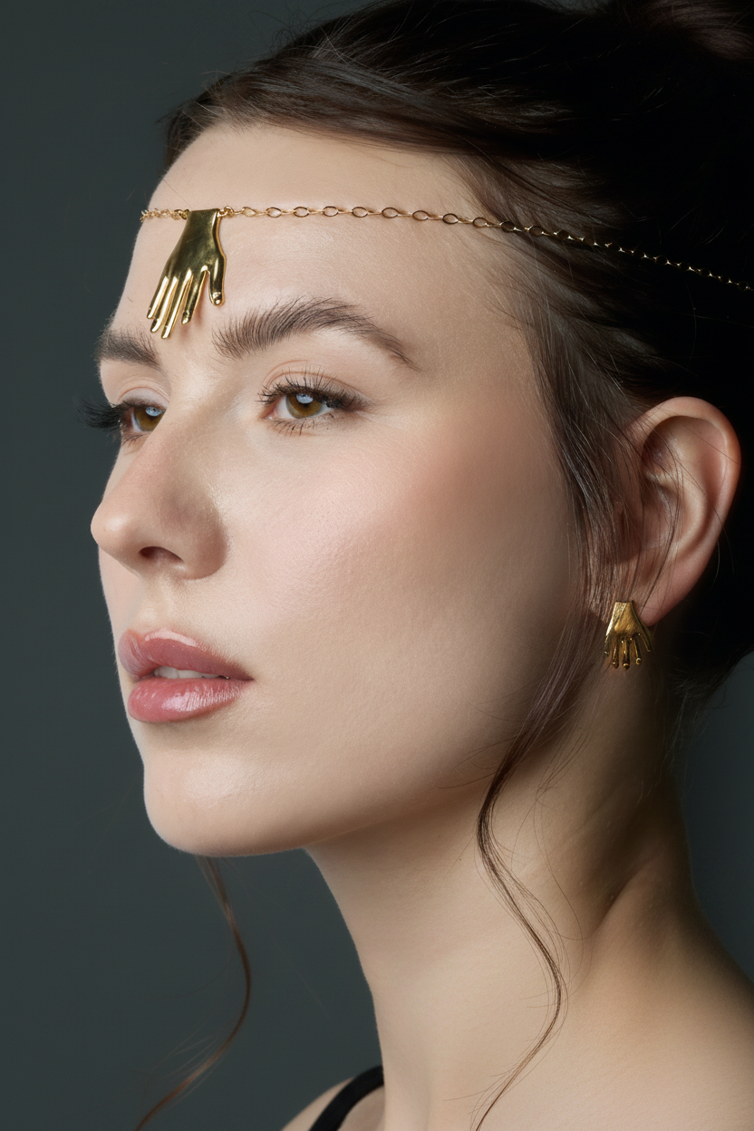 Hand Head Design / Necklace - Sophie Simone Designs