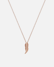 Necklace Feather 14K Pink Gold
