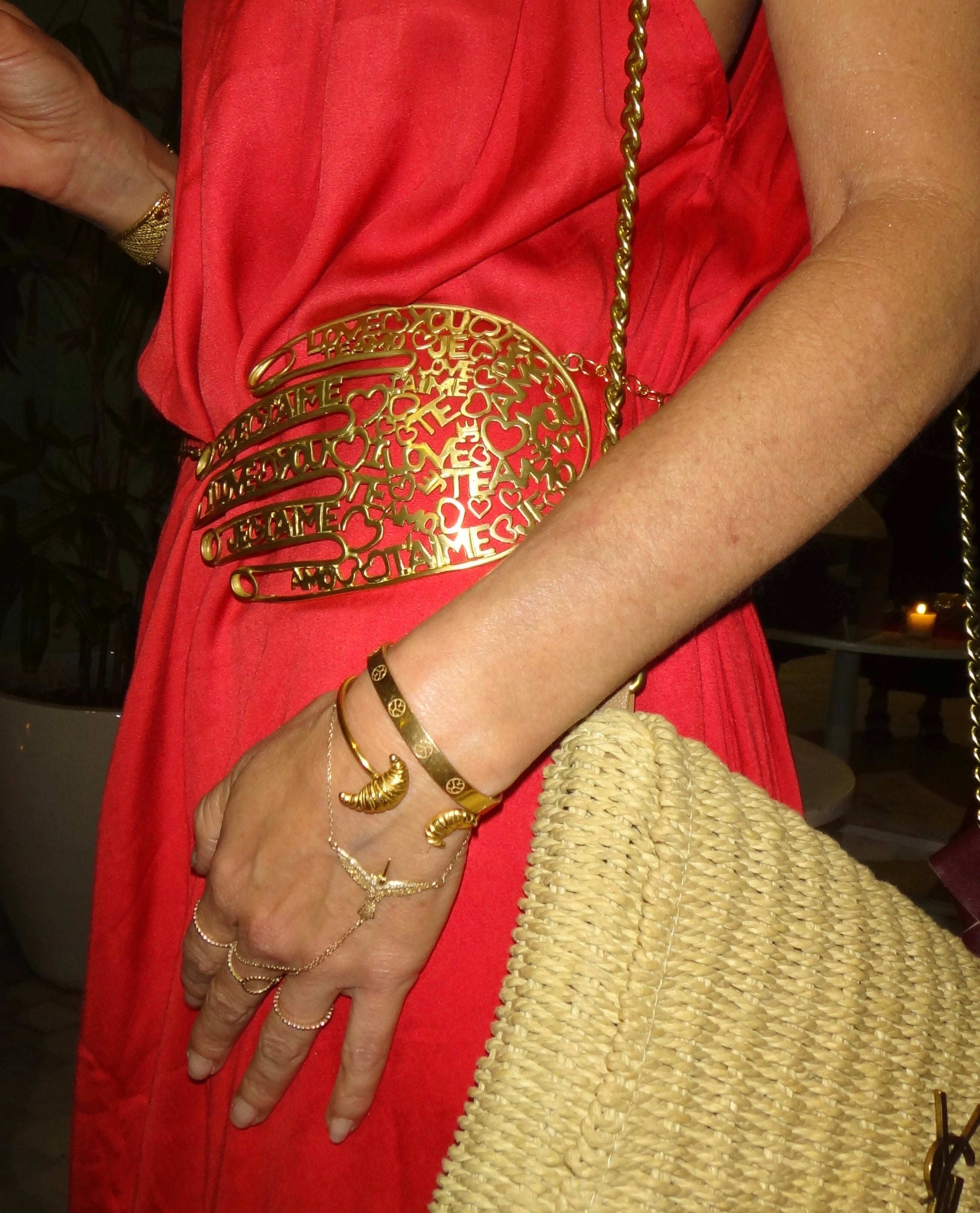 Hand Bracelet Hummingbird with Diamonds 14K