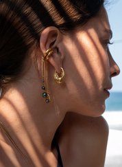 Earcuff Three Black Pearls