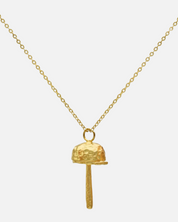 Hammered Shroom Locket Necklace