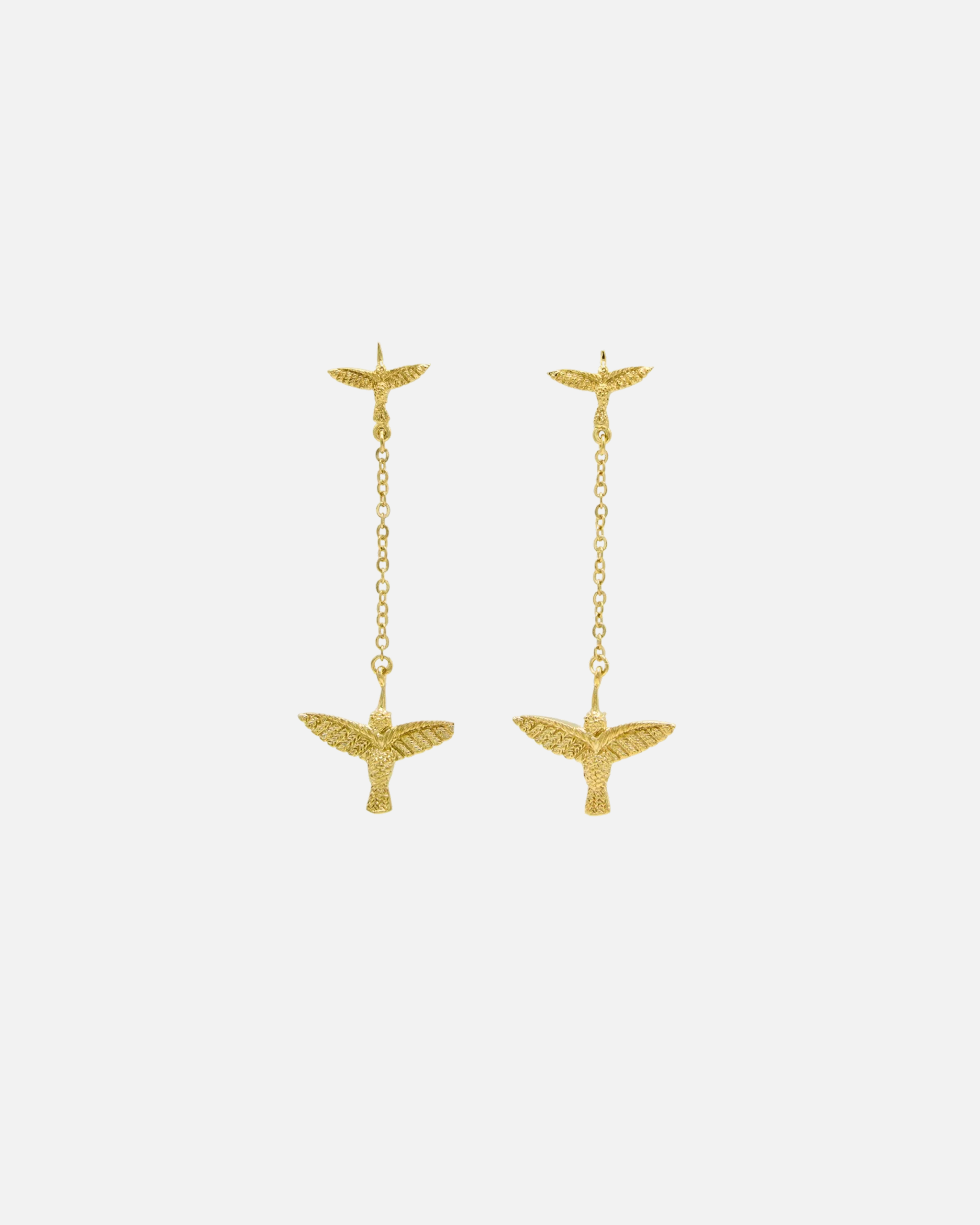 Earrings Hummingbird with Chain