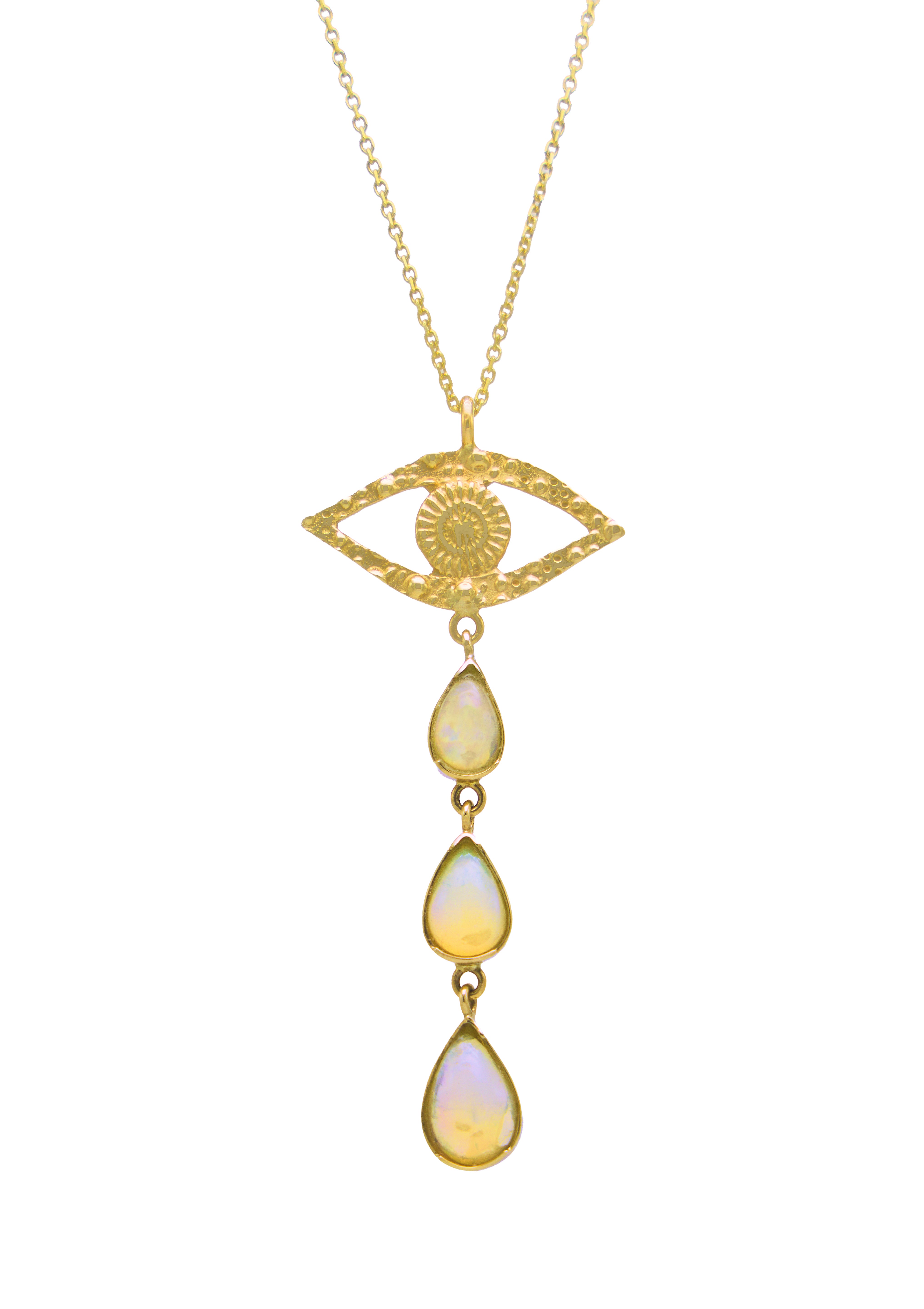 Necklace Eye with Opals