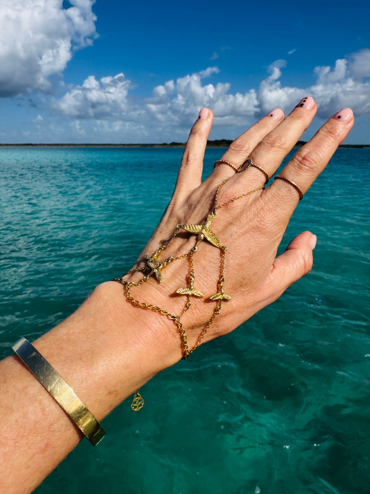 Hand Bracelet Hummingbirds