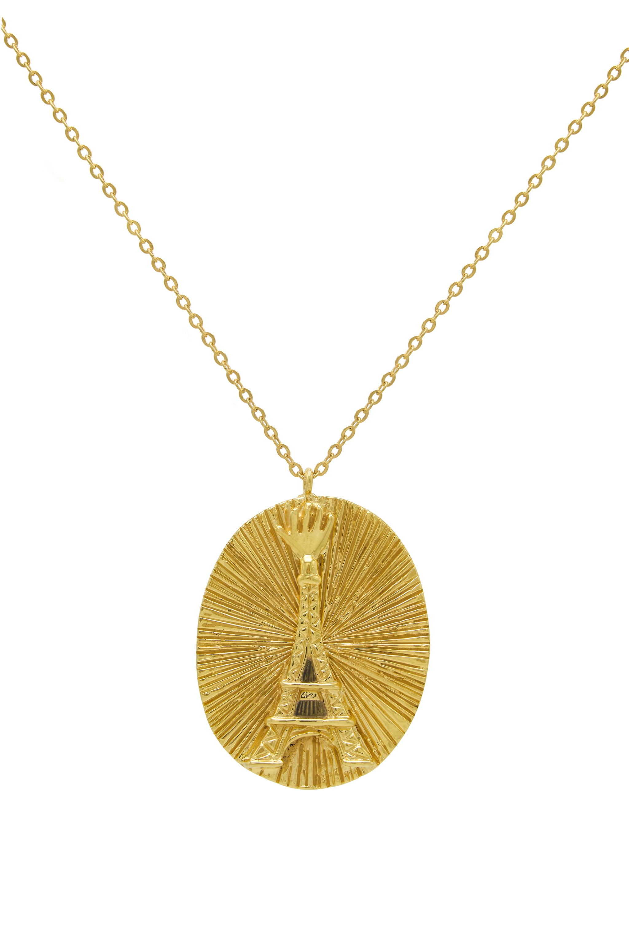 Necklace Tour Eiffel with Hand