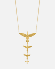 Necklace Four Hummingbirds