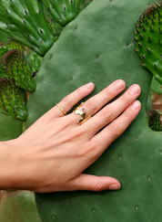 Ring Cactus with Stone - Sophie Simone Designs