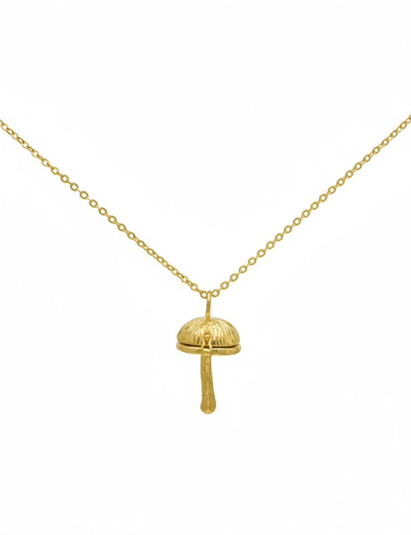 Stripped Shroom Locket Necklace - Sophie Simone Designs