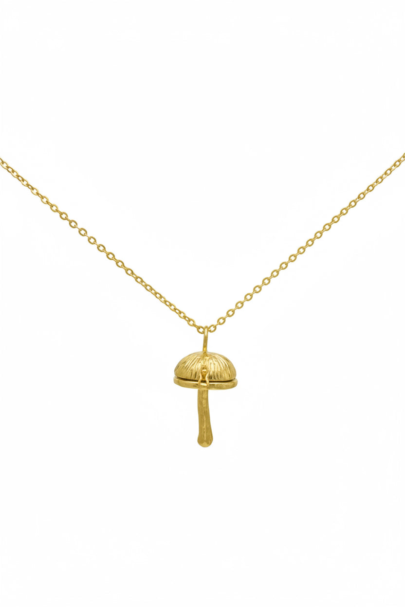 Stripped Shroom Locket Necklace - Sophie Simone Designs