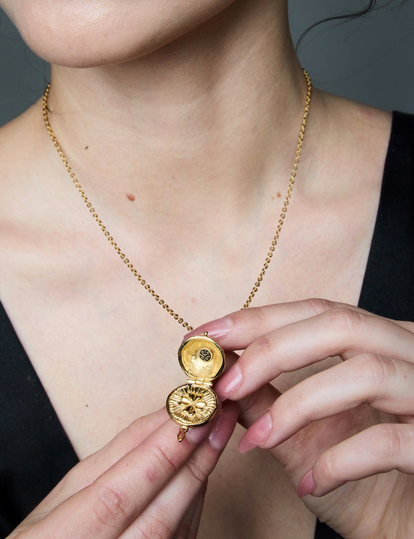 Stripped Shroom Locket Necklace - Sophie Simone Designs