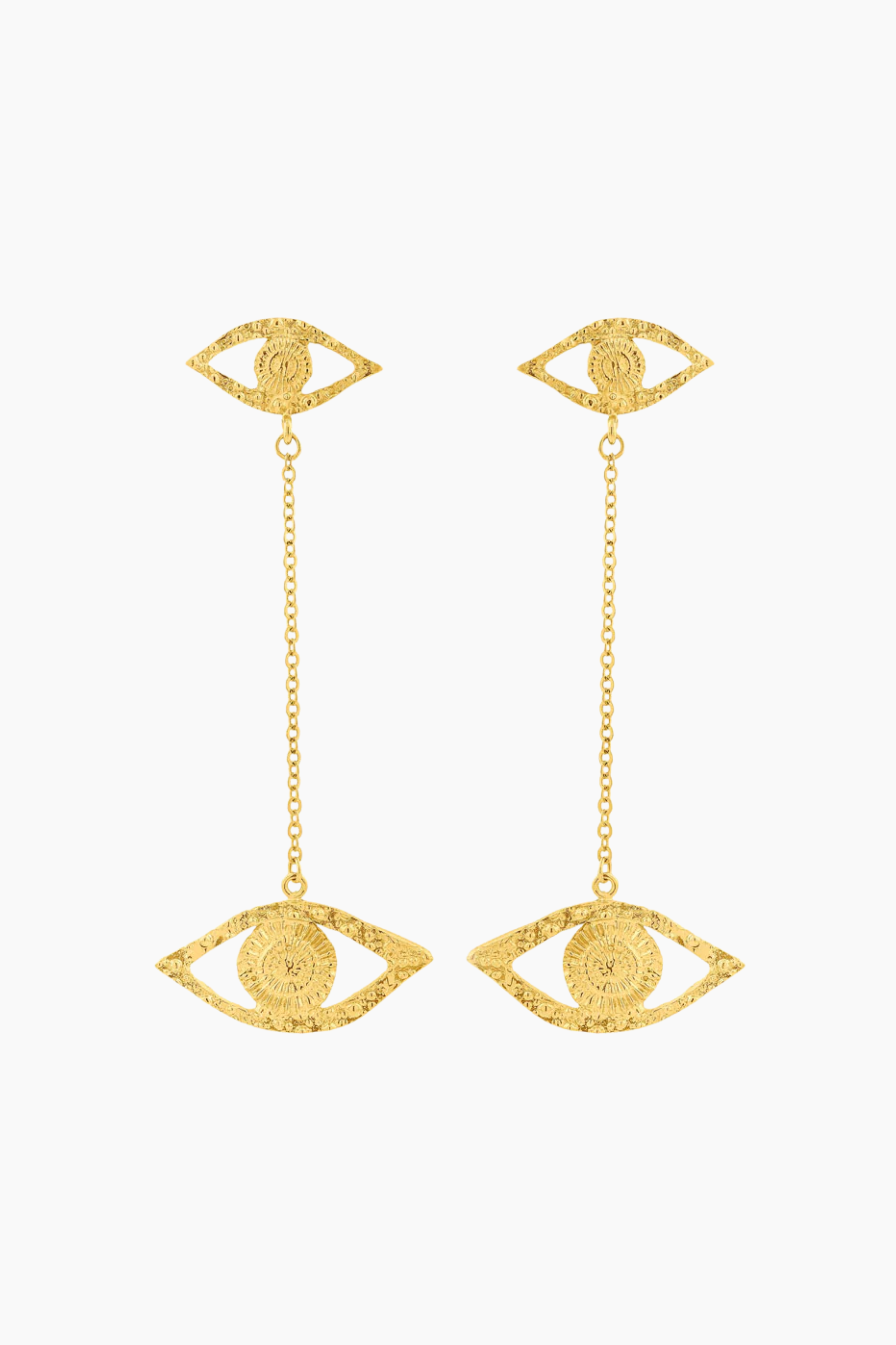 Aretes Ojos con cadena