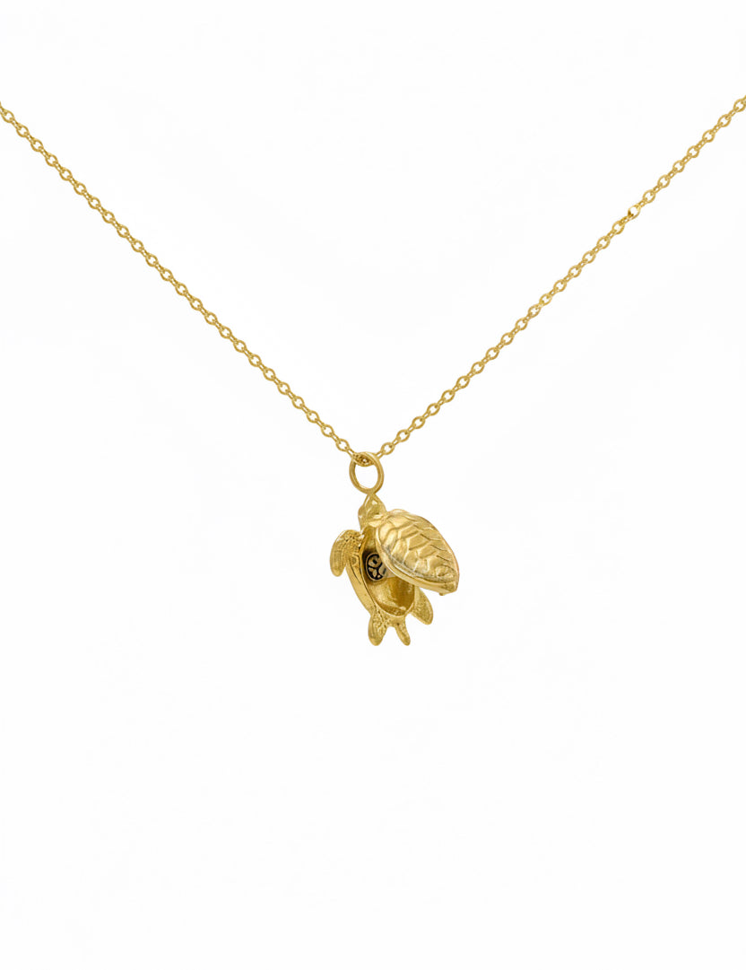 Turtle Locket Necklace - Sophie Simone Designs