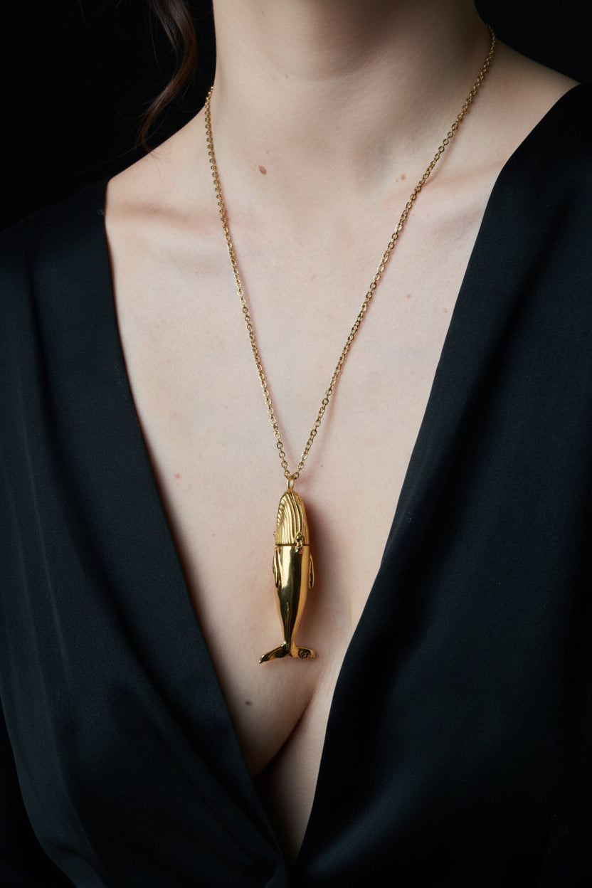 Whale Locket Necklace - Sophie Simone Designs
