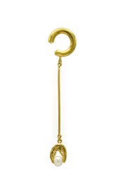 Earcuff Barra Crab & White Pearl