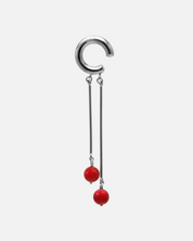 Earcuff Two Red Corals