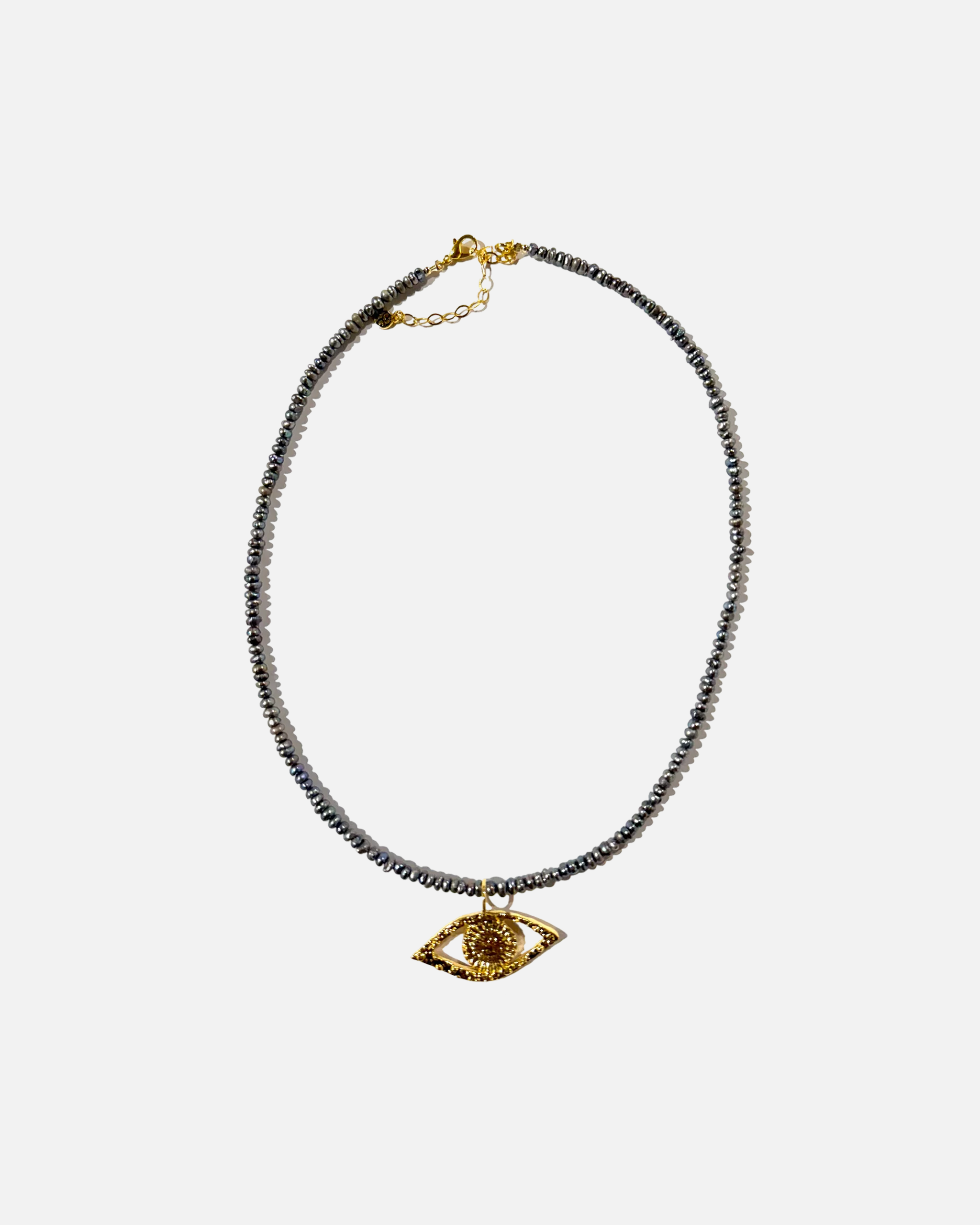 Necklace Pearls and Big Charm