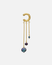 Earcuff Three Black Pearls
