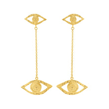Load image into Gallery viewer, Earrings Ojos with Chain - Sophie Simone Designs
