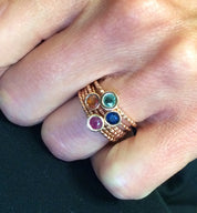 Rings IT Pink Gold with Precious Stones - Sophie Simone Designs