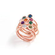 Rings IT Pink Gold with Precious Stones - Sophie Simone Designs