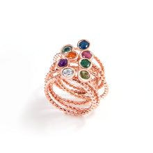 Cargar imagen en el visor de la galería, Rings IT Pink Gold with Precious Stones - Sophie Simone Designs
