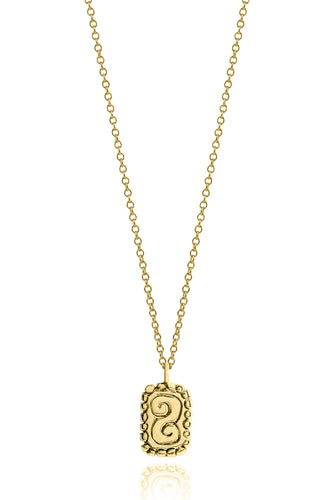 Necklace Gold - The Sky and the Clouds Mayan Symbol - Sophie Simone Designs