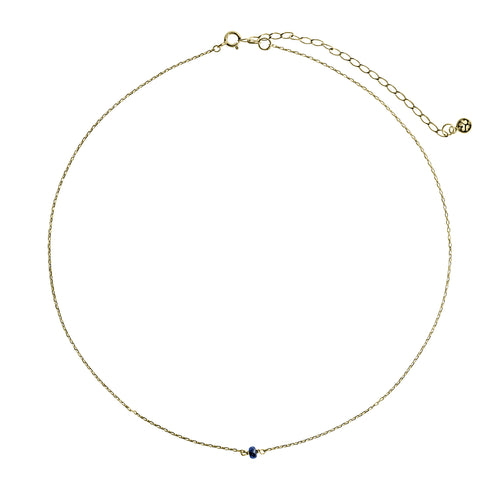 Choker Gold with Sapphire - Sophie Simone Designs