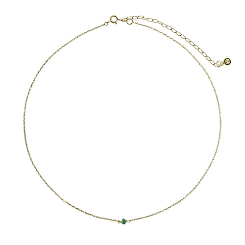 Choker Gold with Emerald - Sophie Simone Designs