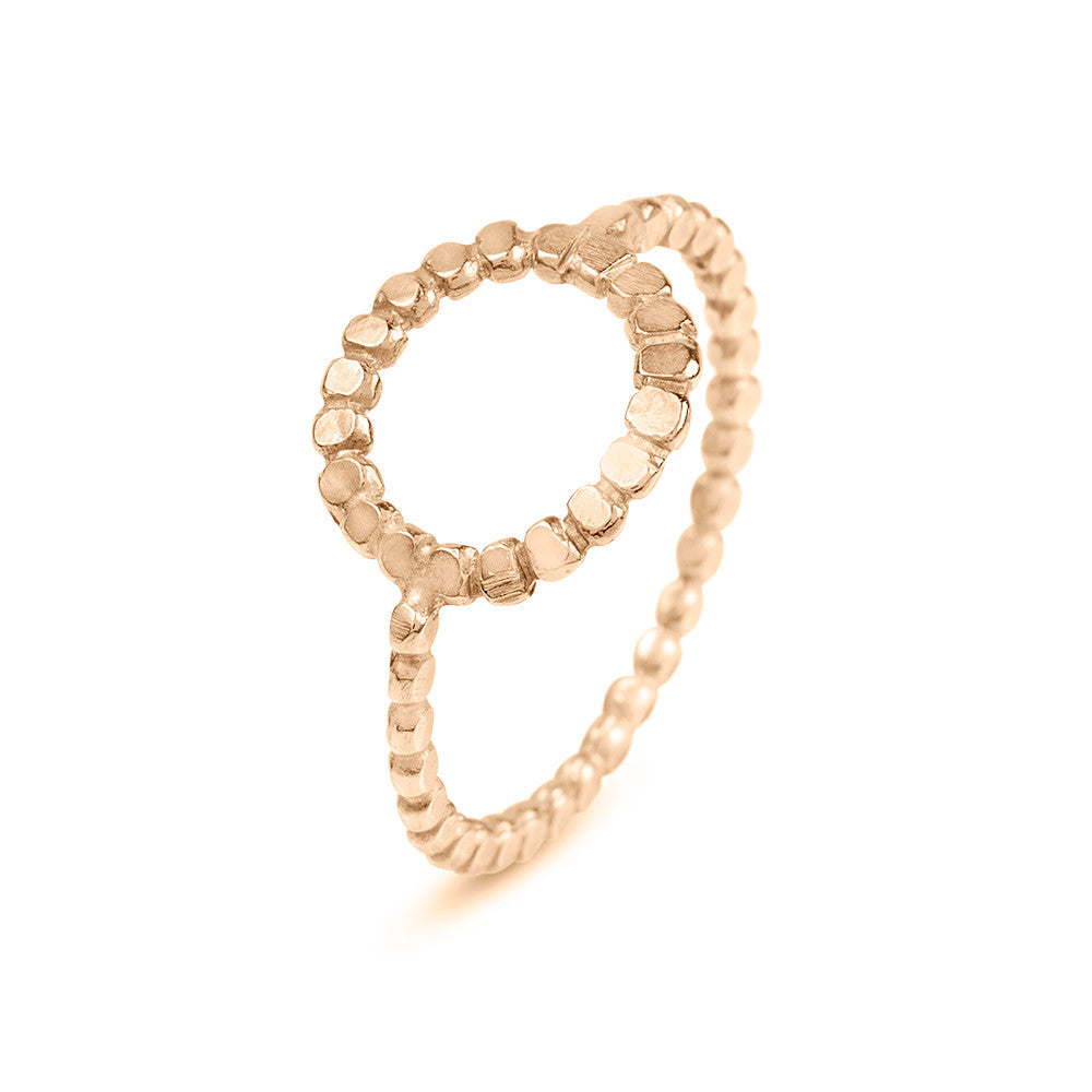 Ring Circle Pink Gold - Sophie Simone Designs