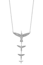 Necklace Four Hummingbirds