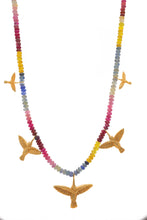 Load image into Gallery viewer, Necklace Hummingbirds and Sapphires
