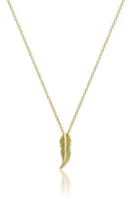 Load image into Gallery viewer, Necklace Feather 14K Gold - Sophie Simone Designs
