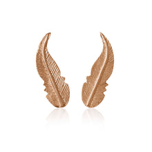 Load image into Gallery viewer, Earrings Feather Pink Gold - Sophie Simone Designs
