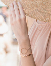 Bracelet Circle  Pink Gold - Sophie Simone Designs